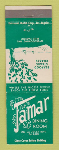 Matchbook Cover - Jamar Restaurant La Jolla CA