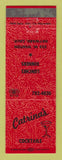 Matchbook Cover - Catrina's Cocktails Restaurant Hayward CA