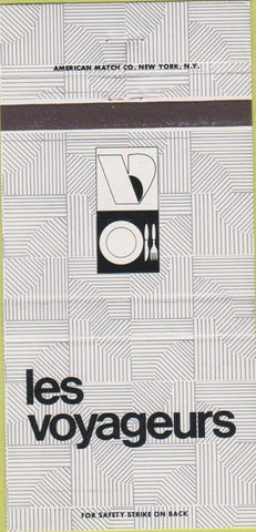 Matchbook Cover - Les Voyageurs New York City 30 Strike