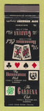 Matchbook Cover - Horseshoe Gardena Club CA Poker Cards