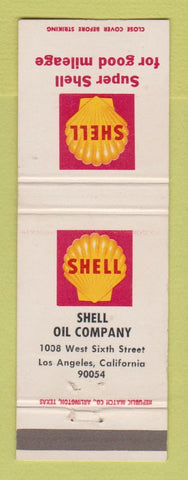 Matchbook Cover - Shell oil gas Los Angeles CA