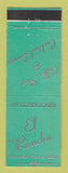 Matchbook Cover - El rAncho Coffee Shop Mountain Home ID WEAR