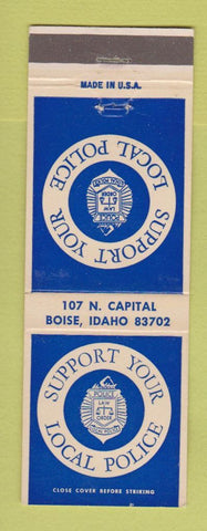 Matchbook Cover - Support Your Local Police Boise ID
