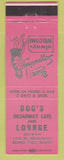 Matchbook Cover - Doc's Broadway Cafe Lounge Idaho Falls ID girlie