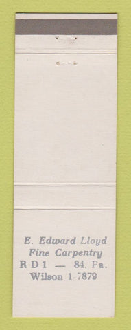 Matchbook Cover - E Edward Lloyd Carpentry Wilson? PA?