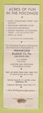 Matchbook Cover - Fernwood Resort Bushkill PA