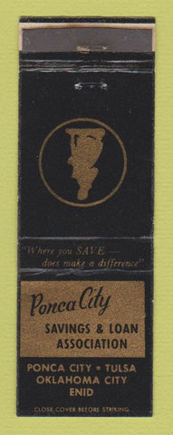 Matchbook Cover - Ponca City Savings Loan Tulsa Oklahoma City Enid OK WEAR