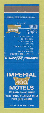 Matchbook Cover - Imperial 400 Motel Walla Walla WA