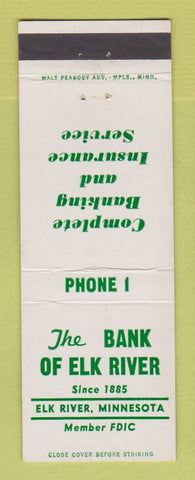 Matchbook Cover - Bank of Elk River MN