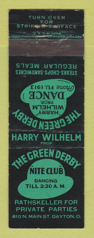 Matchbook Cover - Green Derby Nite Club Dayton OH WEAR