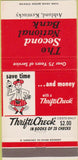 Matchbook Cover - Second National Bank Ashland KY 30 Strike
