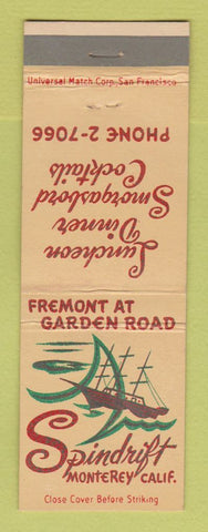 Matchbook Cover - Spindrift Restaurant Monterey CA
