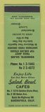 Matchbook Cover - Salad Bowl Cafes Bakersfield CA