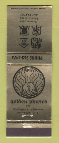 Matchbook Cover - Golden Phoenix Chinese Restaurant San Francisco CA WEAR
