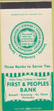 Matchbook Cover - First Peoples Bank Russell Greenup KY 30 Strike