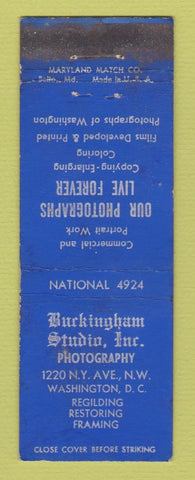 Matchbook Cover - Buckingham Photography Studio Washington DC WEAR