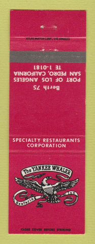 Matchbook Cover - Yankee Whaler San Pedro CA