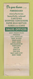 Matchbook Cover - Fibreboard Products Inc