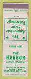 Matchbook Cover - The Harbor Motel Crescent City CA WEAR
