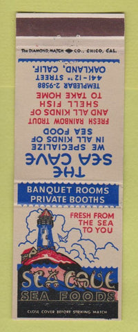 Matchbook Cover - The Sea Cave Restaurant Oakland CA