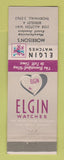 Matchbook Cover - Elgin Watches Morrisons Jewelry Berkeley CA