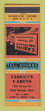 Matchbook Cover - Liberty Cabins Rock Springs WY
