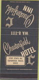 Matchbook Cover - Chesterfield Hotel Cuyahoga Falls OH 30 Strike