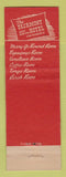 Matchbook Cover - Fairmont Hotel San Francisco CA Cirque Room