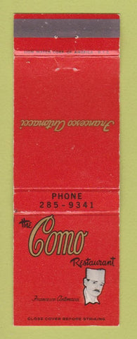 Matchbook Cover - Como Restaurant Niagara Falls NY