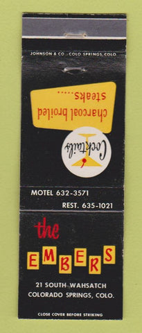 Matchbook Cover - Embers Restaurant Colorado Springs