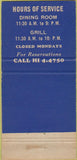 Matchbook Cover - Blue Hills Club Kansas City MO 30 Strike