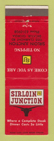 Matchbook Cover - Sirloin Junction Restaurant Decatur GA