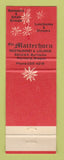 Matchbook Cover - The Matterhorn Restaurant Swiss Portland OR