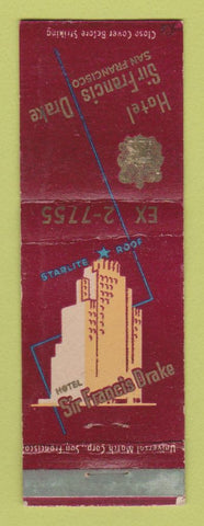 Matchbook Cover - Hotel Sir Francis Drake San Francisco CA WEAR