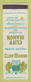 Matchbook Cover - Cliff Manor Motor Hotel Tucson AZ WEAR