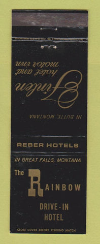 Matchbook Cover - Finlen Hotel Motor Inn Great Falls MT Butte WEAR