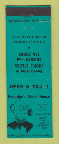 Matchbook Cover - Grandpa's Steak House Kearney NE