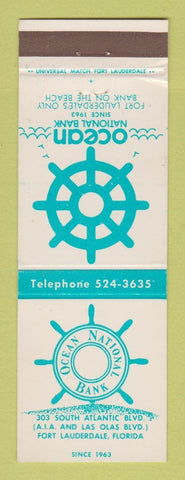 Matchbook Cover - Ocean National Bank Fort Lauderdale FL