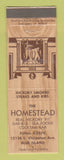 Matchbook Cover - Homestead BBQ Blue Island IL WEAR