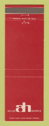 Matchbook Cover - Atlas Hotels San Diego Los Angeles CA WEAR