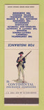 Matchbook Cover - Continental Insurance Company