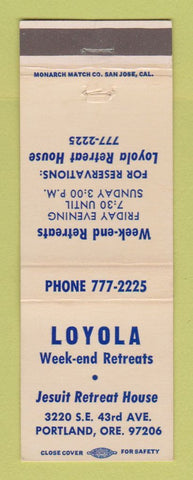 Matchbook Cover - Loyola Retreats Jesuit House Portland OR