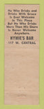 Matchbook Cover - Hymie's Bar Albuquerque NM girlie
