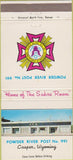 Matchbook Cover - VFW Powder River Post Casper WY 30 Strike