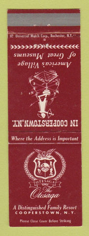 Matchbook Cover - Otesaga Resort Cooperstown MA