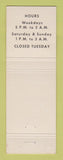 Matchbook Cover - Delibab Hungarian Restaurant New York City