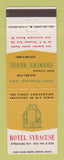 Matchbook Cover - Hotel Syracuse NY Country House