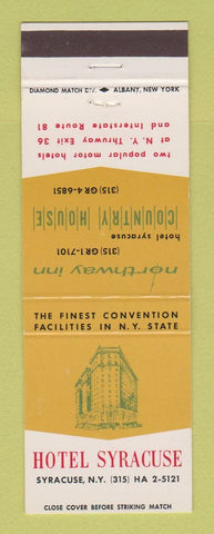 Matchbook Cover - Hotel Syracuse NY Country House