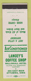 Matchbook Cover - Lancey's Coffee Shop Ottumwa IA Ballingall Hotel