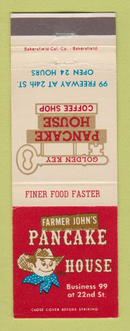 Matchbook Cover - Farmer John's Pancake House Bakersfield CA WEAR